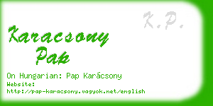 karacsony pap business card